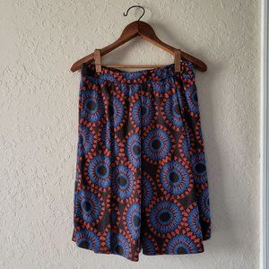 LuLaRoe Black Blue Madison Pocket Skirt